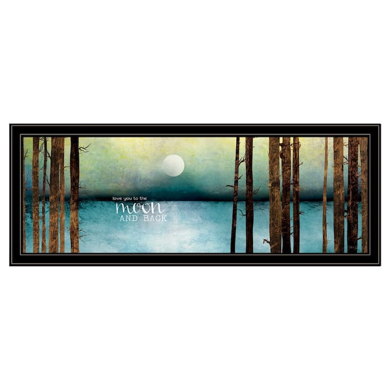 TrendyDecor4U Contemporary "Love You to the Moon and Back" Framed Print Wall Art by Marla Rae