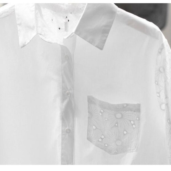 ladies casual white shirt