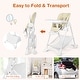 preview thumbnail 9 of 8, Babyjoy Convertible Folding Adjustable High Chair with Wheel Tray - 35'' x 22.5'' x 41.5''