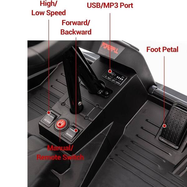 dimension image slide 1 of 3, 24V Kids Electric Car with Parent Control for Ages 3+