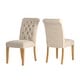 preview thumbnail 26 of 38, Benchwright Premium Tufted Rolled Back Parsons Chairs (Set of 2) by iNSPIRE Q Artisan Beige Linen