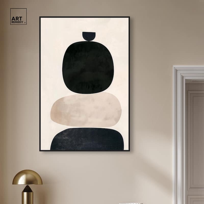 Pebble Pillars III Canvas by Art Remedy