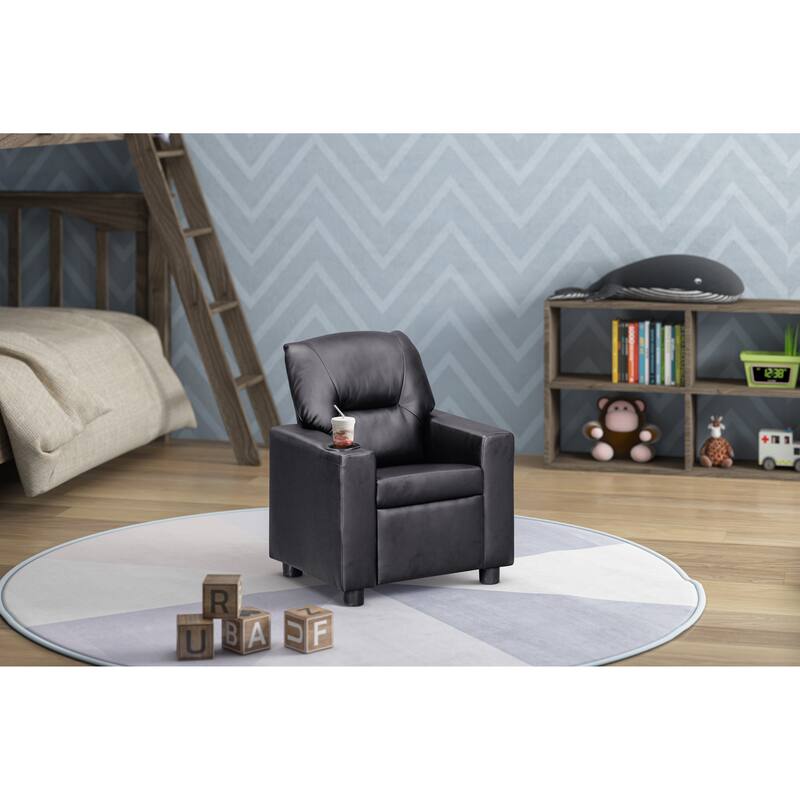 Olive & Opie Oakley Kids Recliner - Onyx