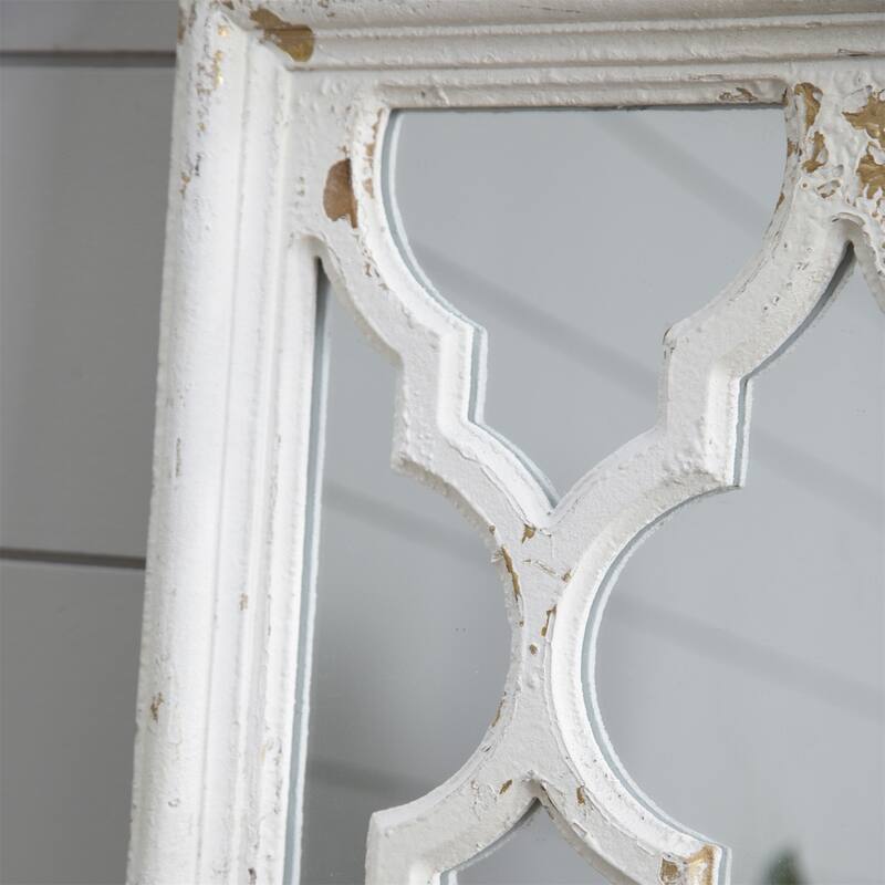 Distressed White Floor Full Body Mirror