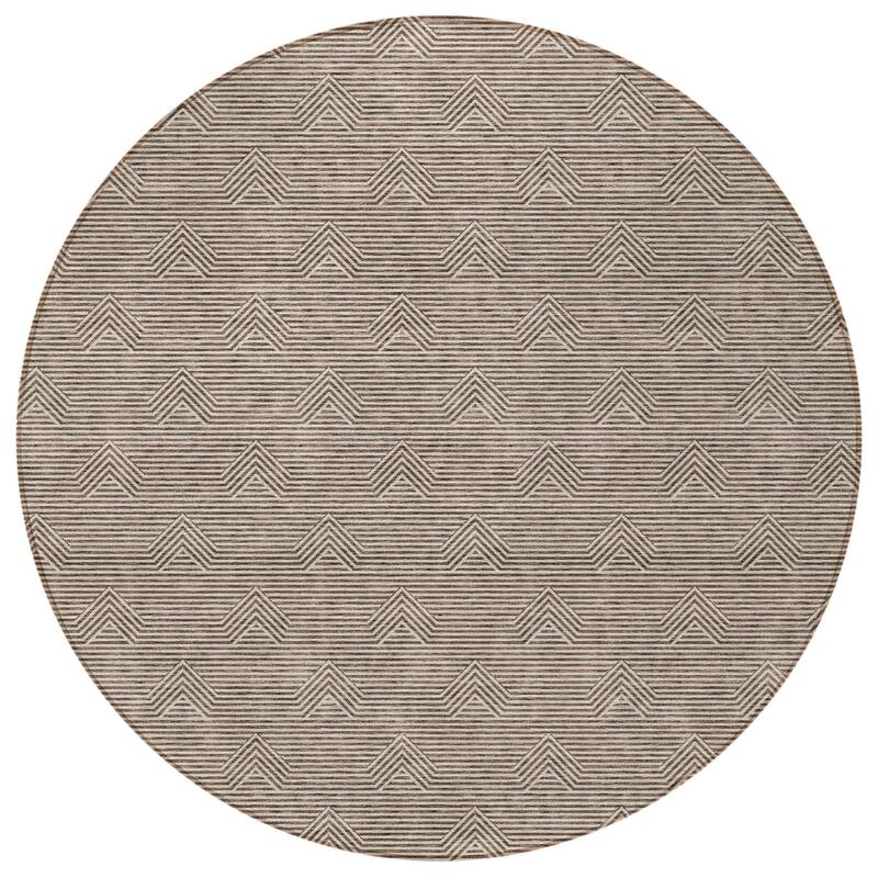 HomeRoots Geometric Transitional Rectangle Outdoor Rug