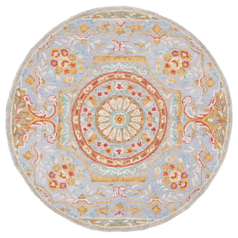 SAFAVIEH Handmade Micro-Loop Anta Modern Wool Rug - 5'