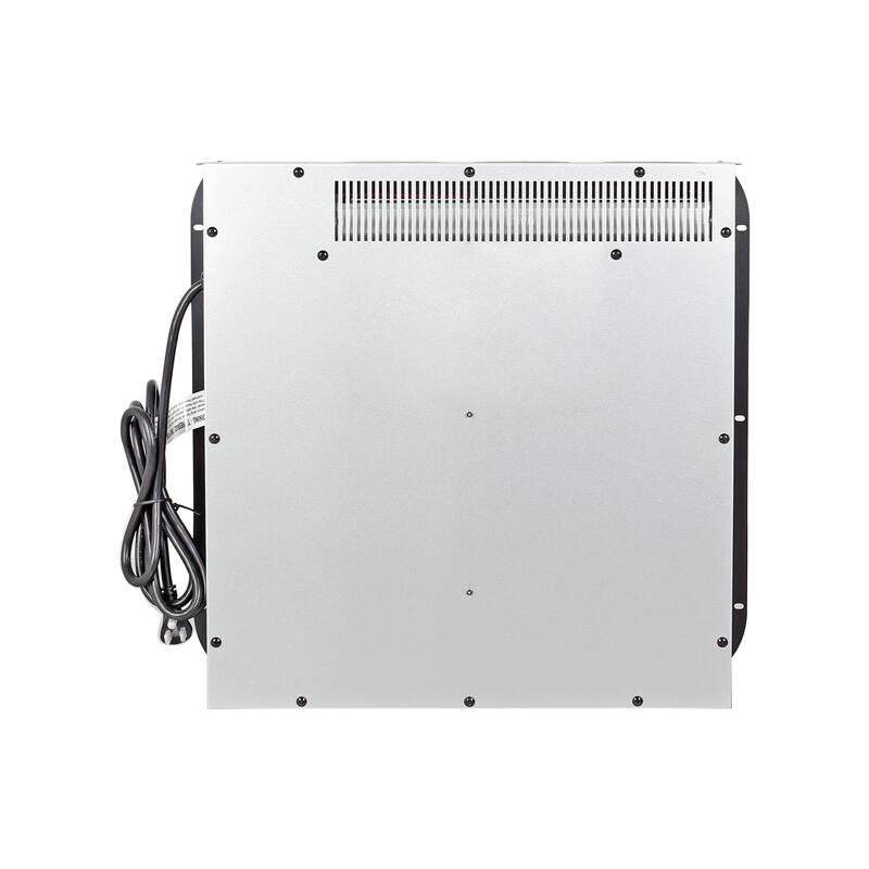 18" 1400 W Electric Patio Heater with Log Set Realistic Flame and Overheating Protection