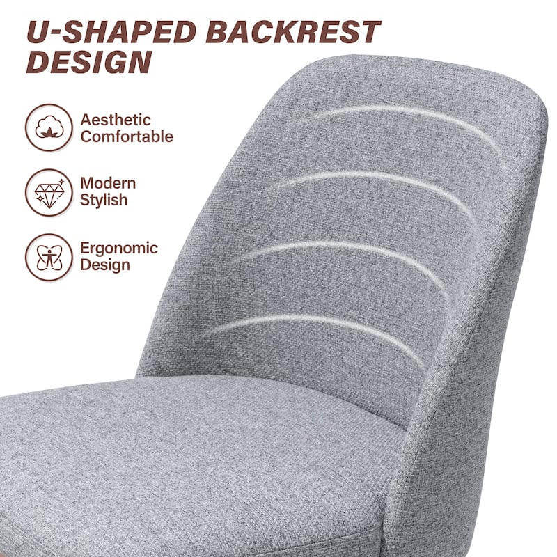 Crestlive Products Upholstered Wood Dining Chairs with Wood Legs
