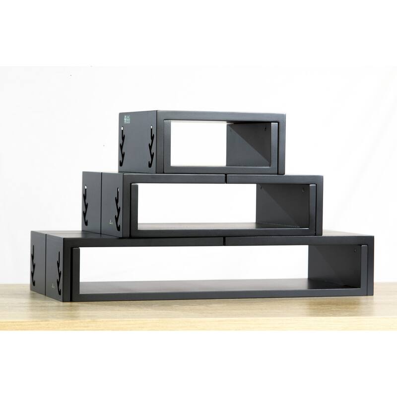 Black Adjustable Five Level Ergonomic Monitor Stand