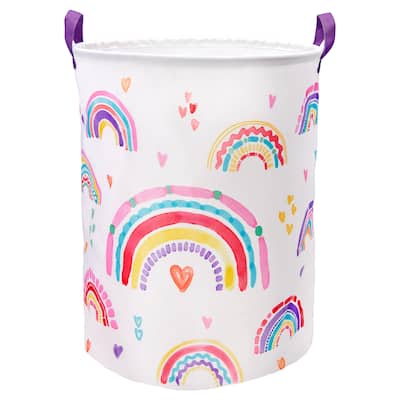 Rainbow Hearts Round Storage - Round Storage