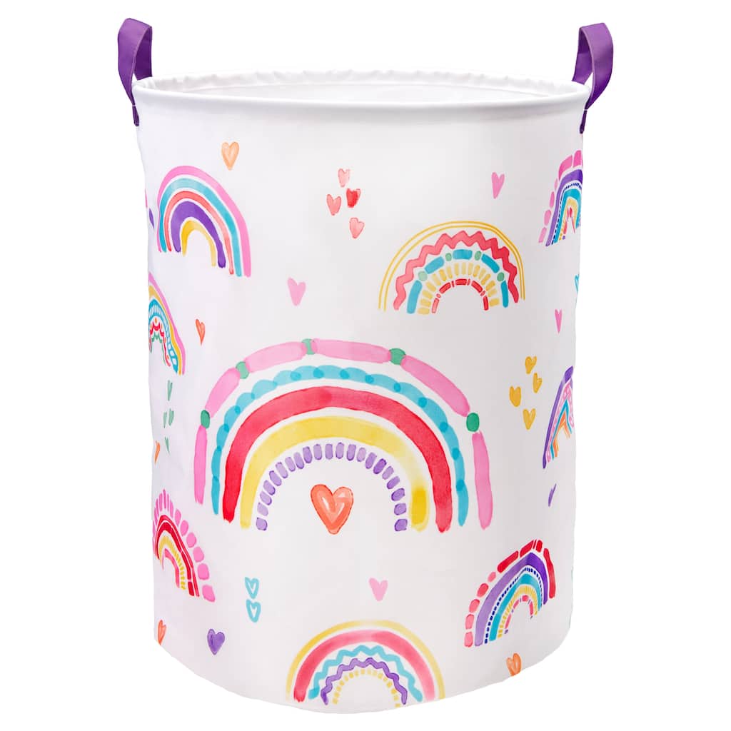 Rainbow Hearts Round Storage - Round Storage