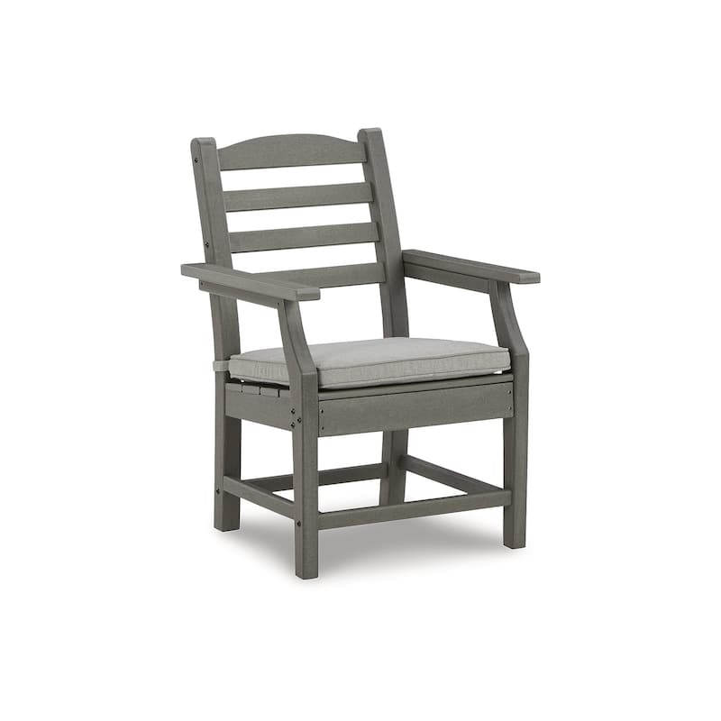 Signature Design by Ashley Visola Gray Outdoor Dining Table with 4 Chairs - 72"W x 42"D x 29"H
