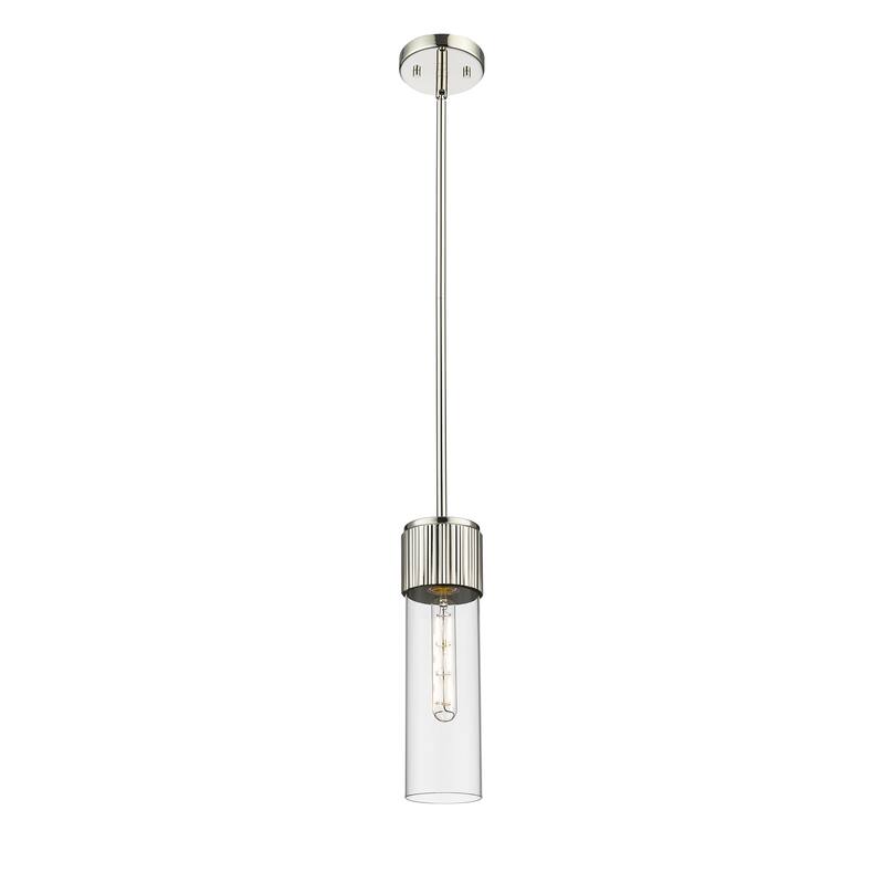 Innovations Lighting Bolivar - 1 Light 12" Stem Hung Pendant - Clear/Polished Nickel