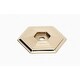 preview thumbnail 3 of 5, Alno Nicole 1-1/2" Inch Long Cabinet Knob Backplate Unlacquered Brass