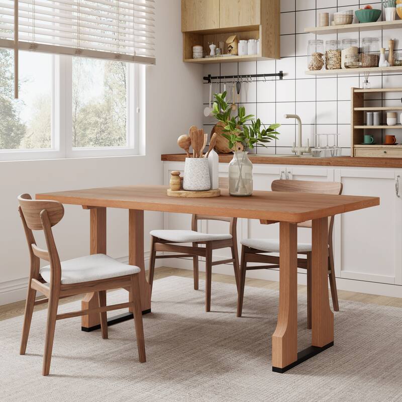 Christopher Knight Home - Benjamin Clarke Farmhouse Dining Table - Natural+Black