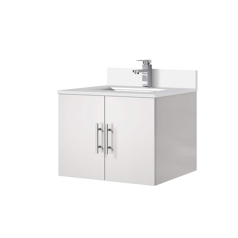 Geneva Bath Vanity Quartz Top, Sink and Faucet