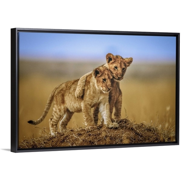 "Brothers, For Life" Black Float Frame Canvas Art
