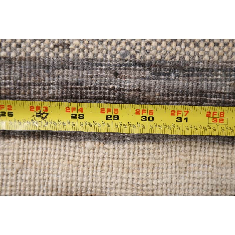 Wool Gabbeh Kashkoli Contemporary Striped Area Rug Hand-knotted Carpet - 5'0" x 8'0"