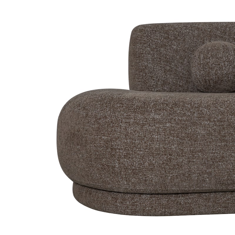 Oakland 97.5 in. 3-Seater Sofa with Oval Seat