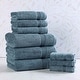 preview thumbnail 143 of 148, Superior Heritage Egyptian Cotton Absorbent 9-Piece Towel Set Sapphire