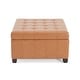 preview thumbnail 46 of 51, Veronica Contemporary Tufted Leather Storage Ottoman by Christopher Knight Home