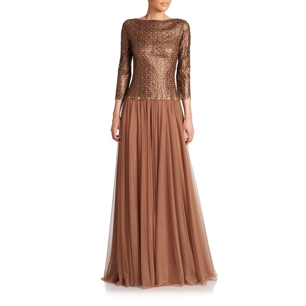 copper evening dress