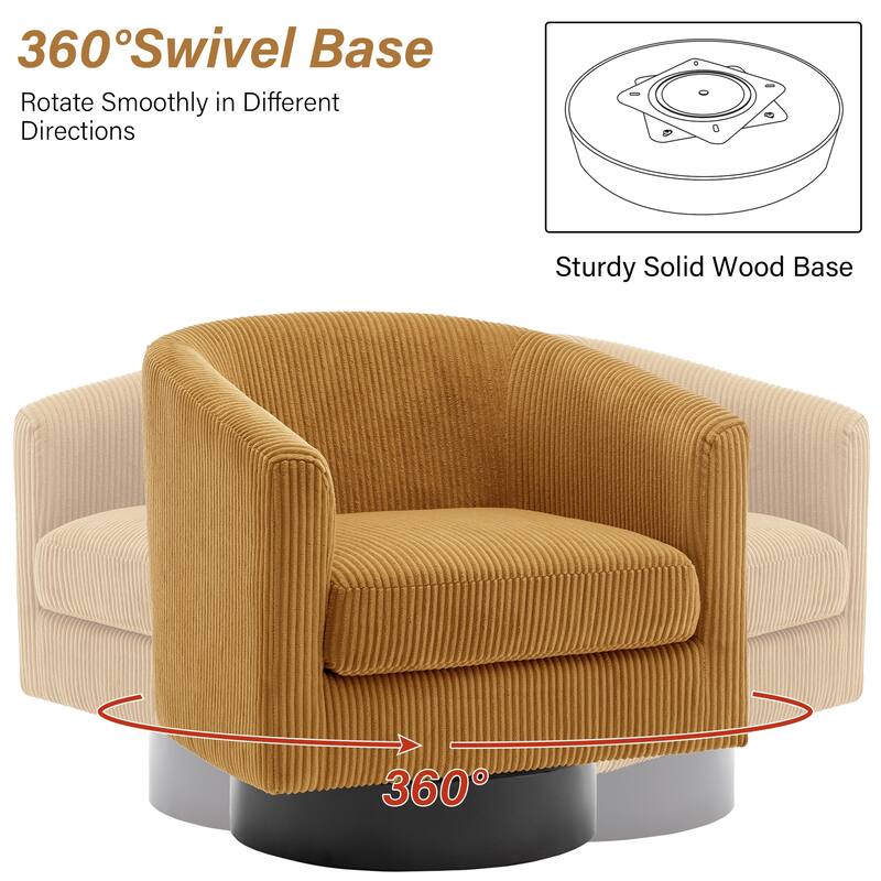Modern 360° Swivel Barrel Accent Chairs by DREAMSIDEA