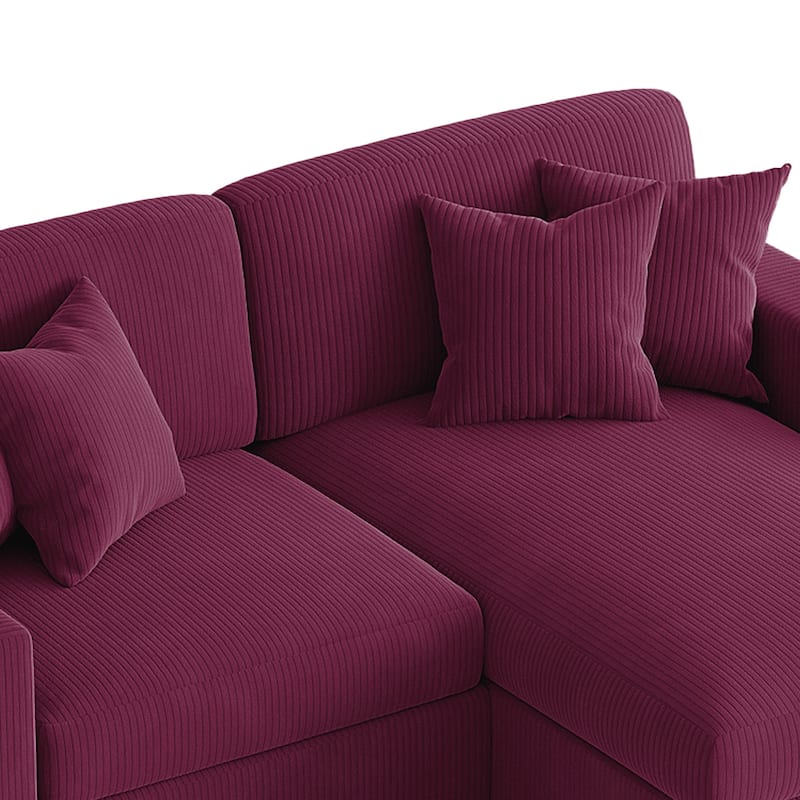 Oversized L-shaped Modular Sectional Sofa with Chaise Lounge