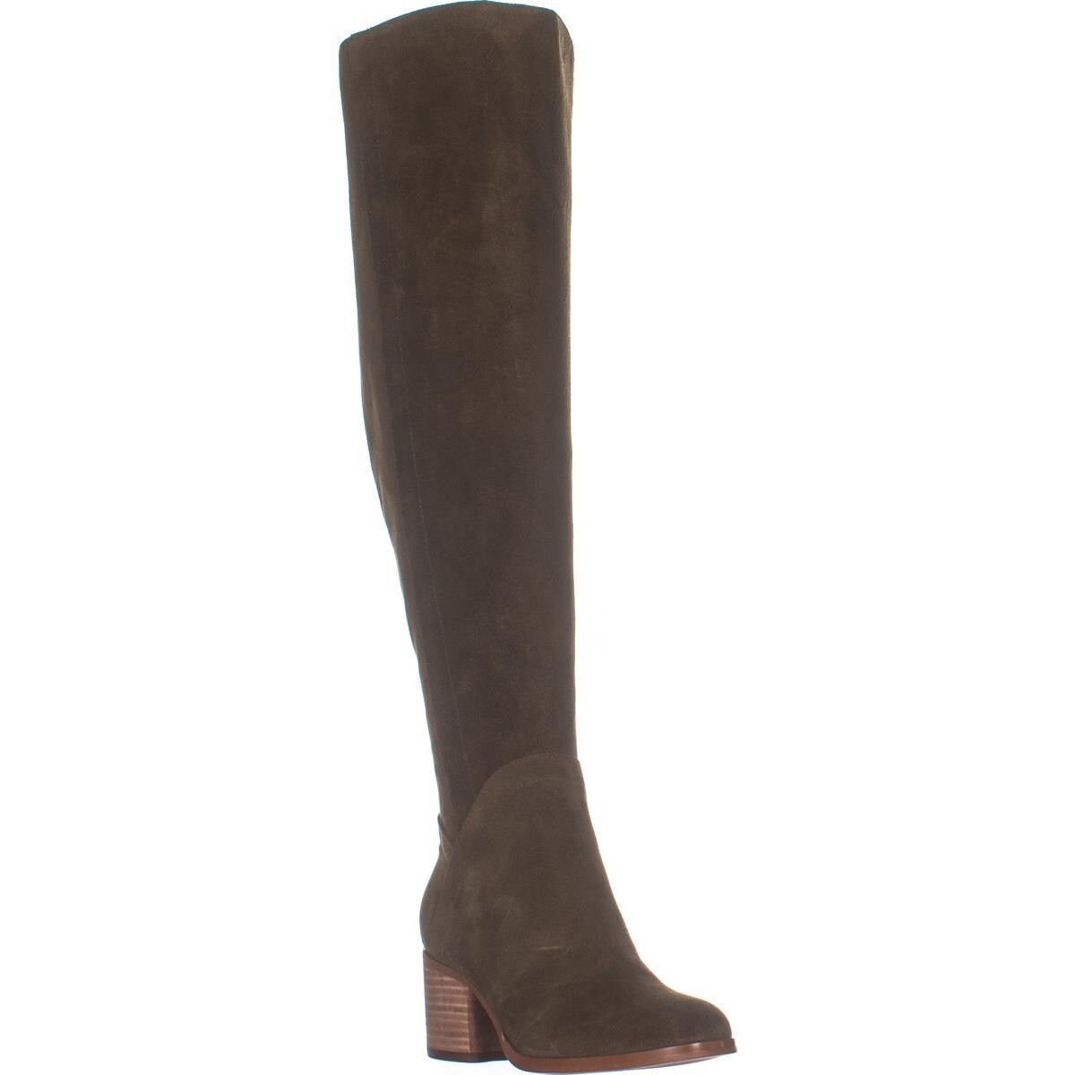 dark green over the knee boots