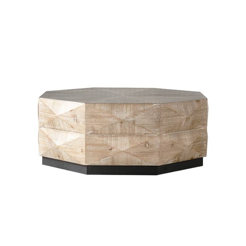 Living Room Home Rustic Cocktail Table Center Large Circle Coffee Table