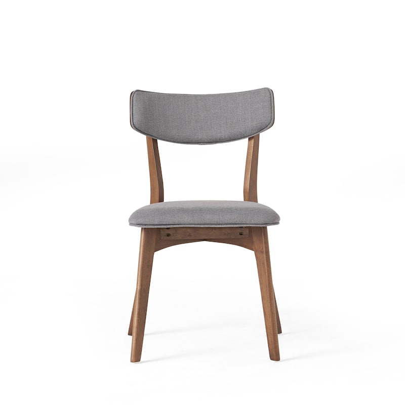 Chazz Mid-Century Modern Upholstered Rubberwood Dining Chairs (Set of 2/4) by Christopher Knight Home