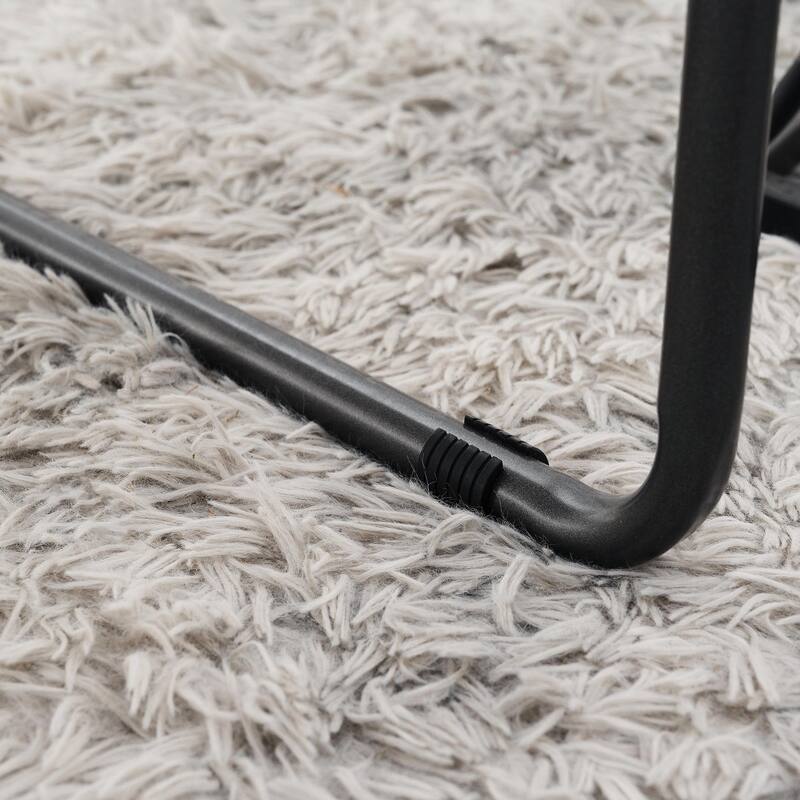 Iron Frame Accent Chair with High Armrest Design