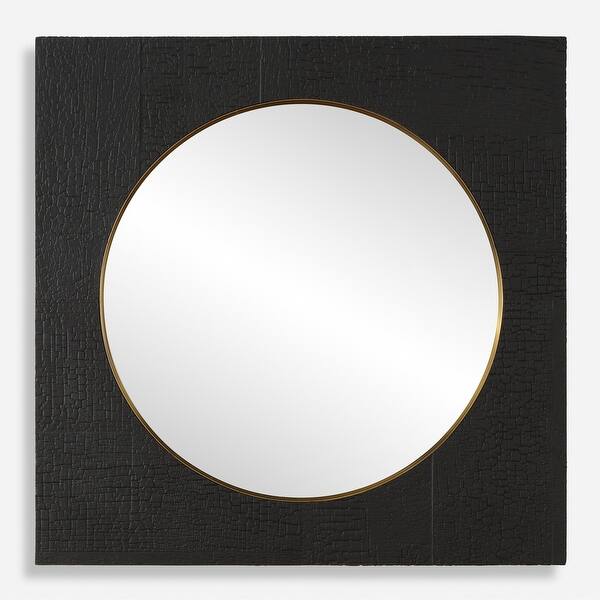 slide 2 of 6, Uttermost Ember Black Square Mirror - 42'' H X 42'' W X 2'' D