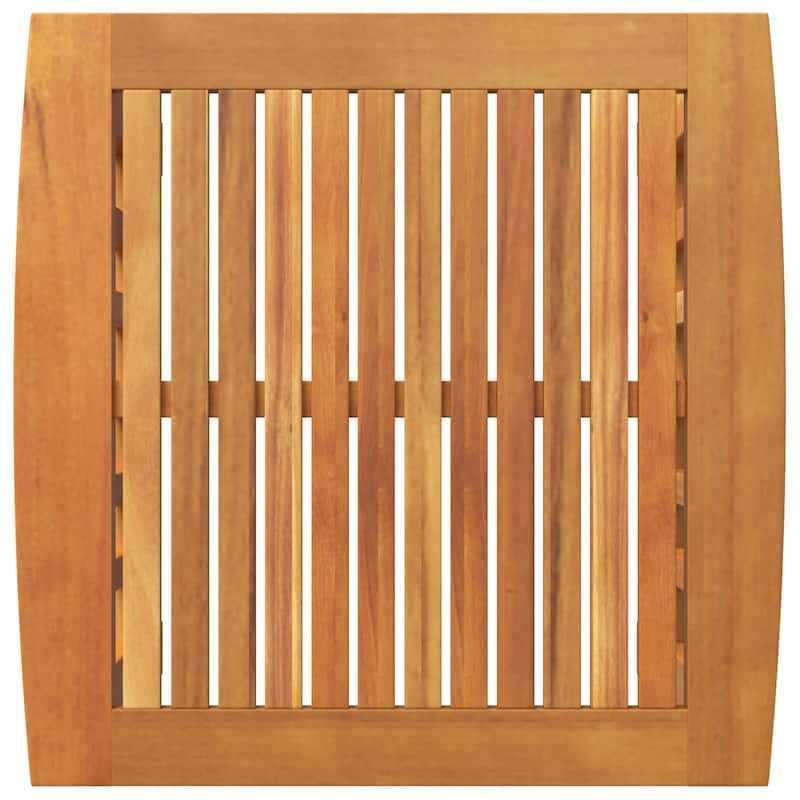 vidaXL Garden Side Table Brown 45x45x50 cm Solid Acacia Wood - 17.7 x 17.7 x 19.7