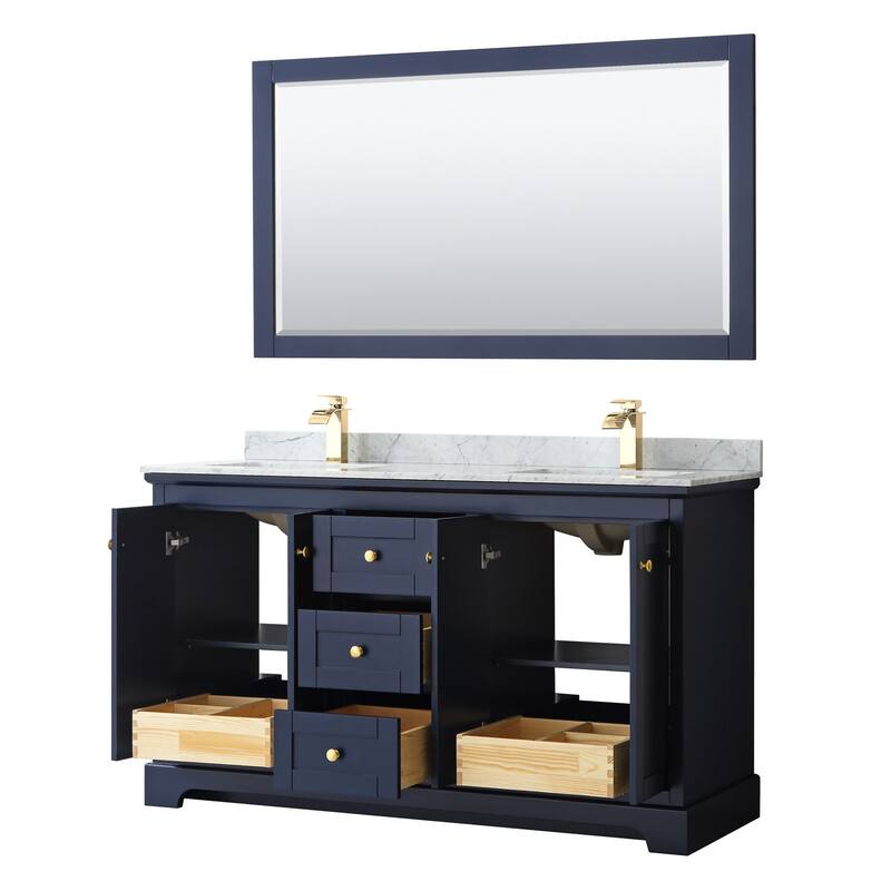 Wyndham Collection Avery 60" Free Standing Double Basin Vanity Set