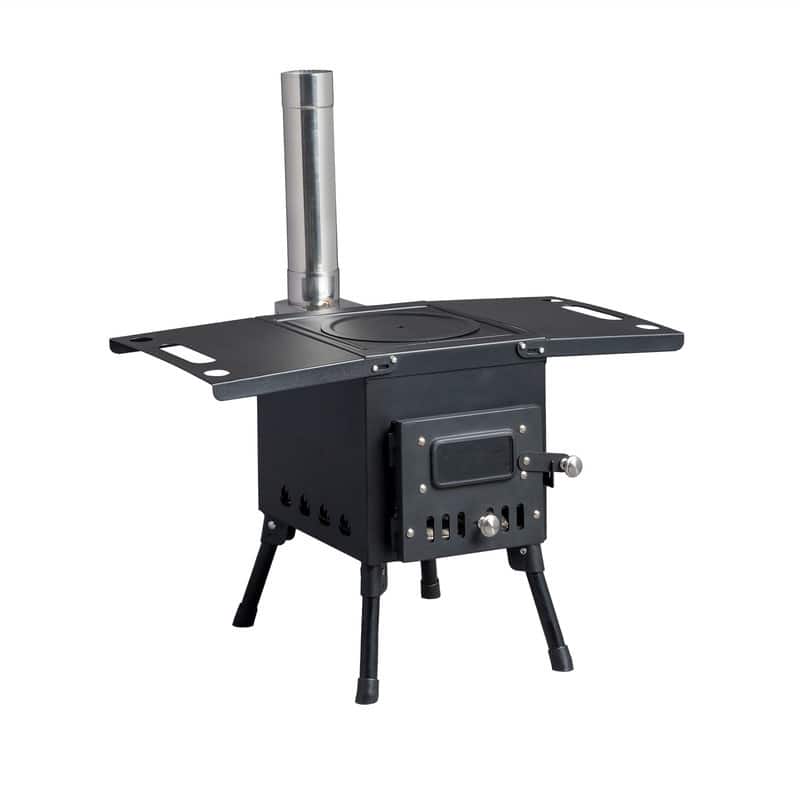 Wood Burning Stove With Chimney For Camping Hiking Picnic For Roasted Sweet Potato