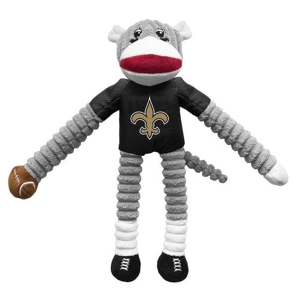 Little Earth NFL Team Sock Monkey Pet Toy, New Orleans Saints - Multi-Color. Opens flyout.