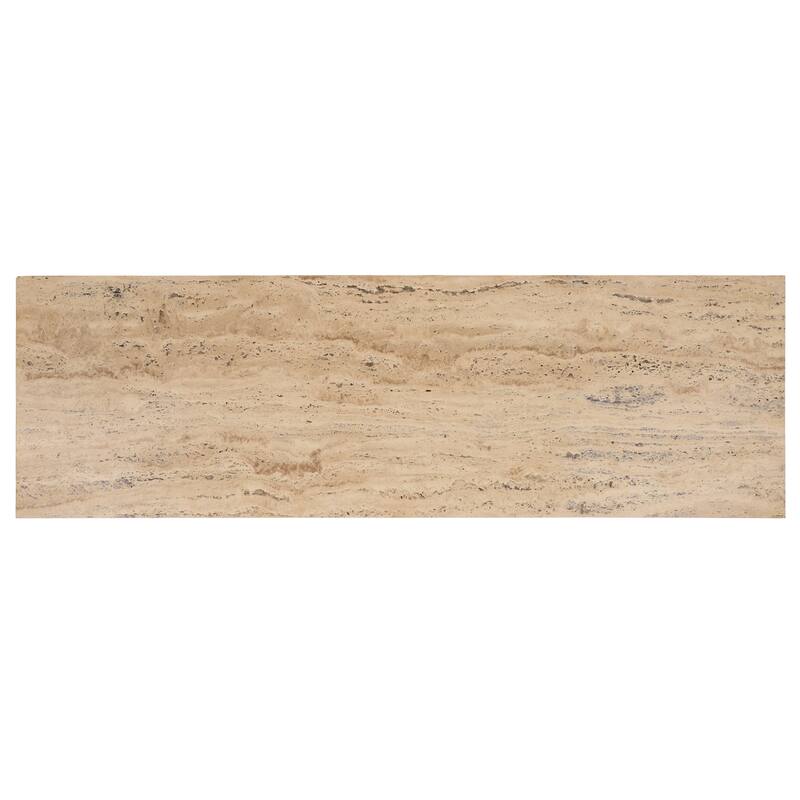 SAFAVIEH Couture Debrianna Travertine Top Sideboard - 62"W x 19"D x 30"H