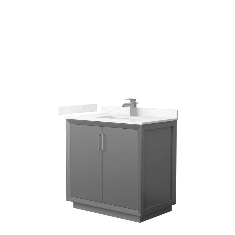 Strada 36-inch Single Vanity, Quartz Top