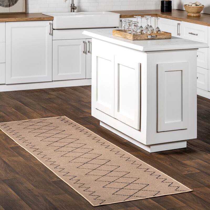 Nuloom Geometric SuperiorWash Easy-Jute Machine Washable Area Rug