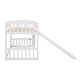 preview thumbnail 5 of 10, Twin Size Loft Bed with Slide and Ladder White Finish for Kids' Bedroom Fun