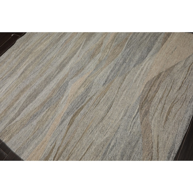 5'11''x7'7'' Hand Woven White Modern Fabric & PET yarn Rug - 5' 11'' x 7' 7''