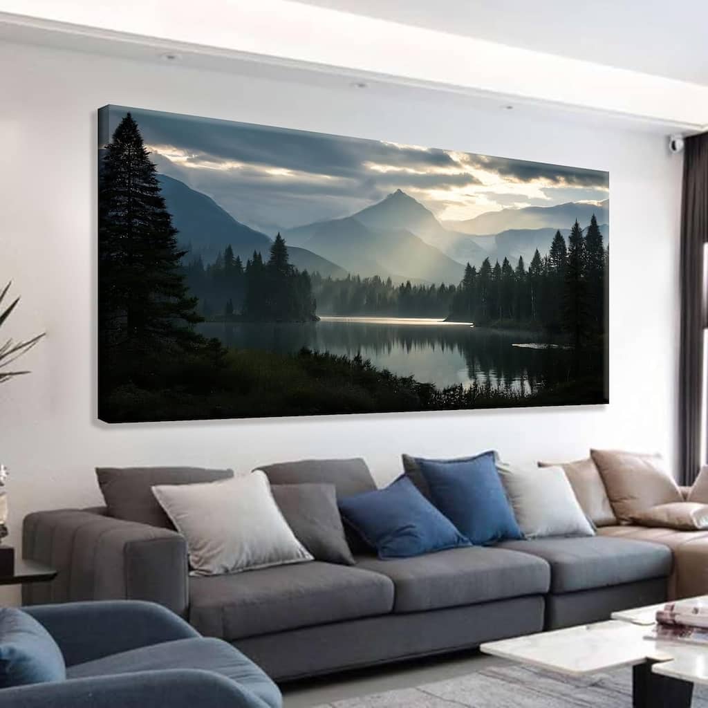 Wall Decorations Forest River Landscape Paintings Pictures Artwork