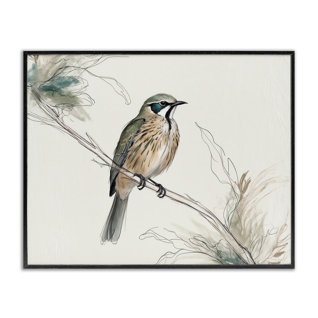 Stupell Illustrated Wildlife Bird Framed Giclee Art Design By LSR Creative Studio