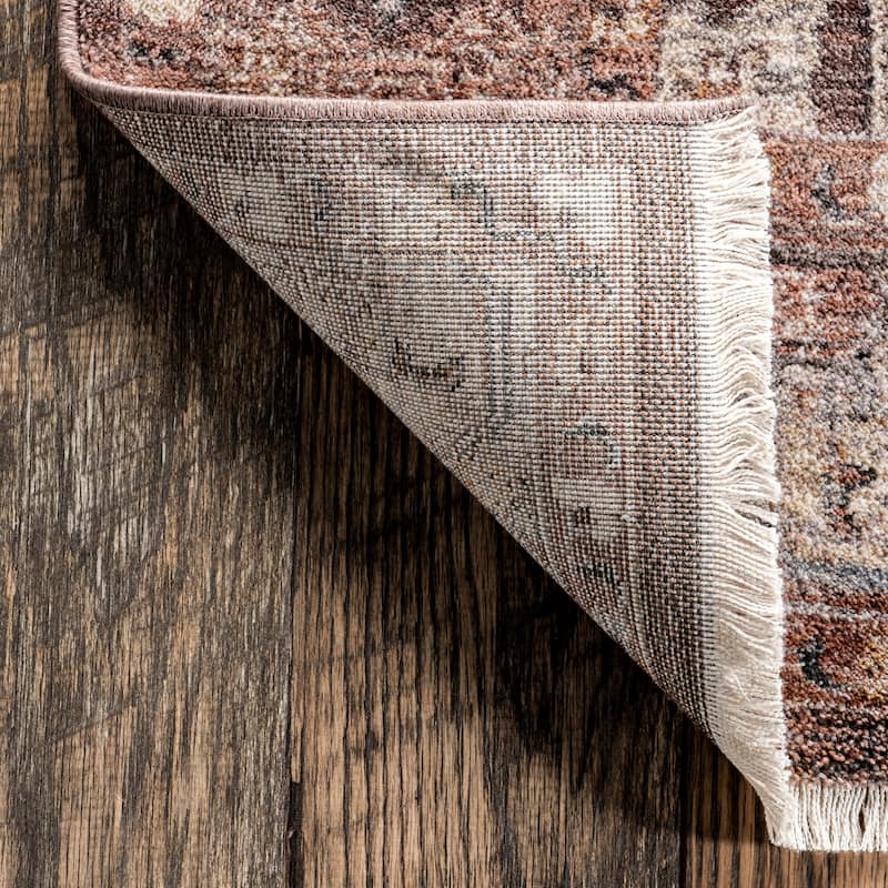 Nuloom Philippa Traditional Medallion Fringe Area Rug
