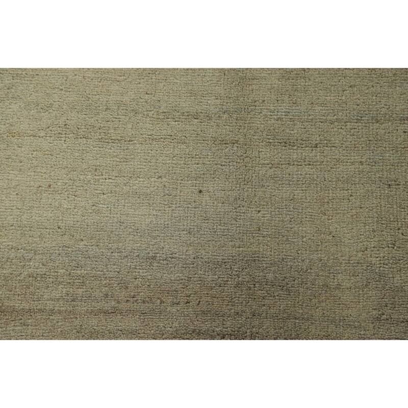 Modern Green Gabbeh Oriental Foyer Rug Handmade Wool Carpet - 2'8"x 4'0"