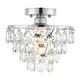 preview thumbnail 19 of 23, WINGBO Small Crystal Ceiling Light Fixture Mini Semi Flush Mount...