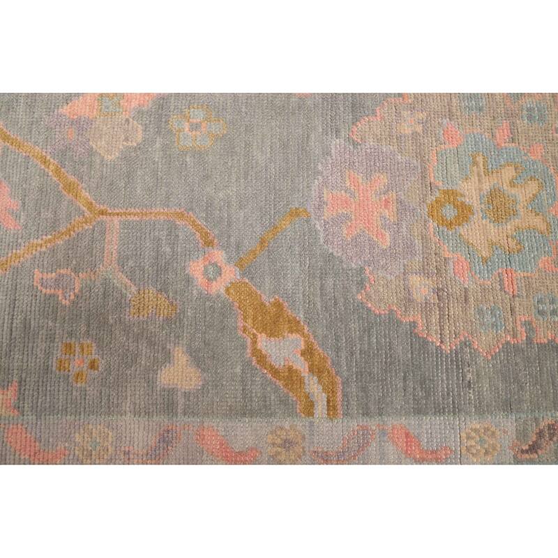 ECARPETGALLERY Hand-knotted Modern Oushak Sage Wool Rug - 7'10 x 10'0