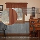 preview thumbnail 2 of 10, Primitive Kitchen Curtains VHC Burgundy Check Swag Pair Rod Pocket Cotton Check - Swag 36x36x16