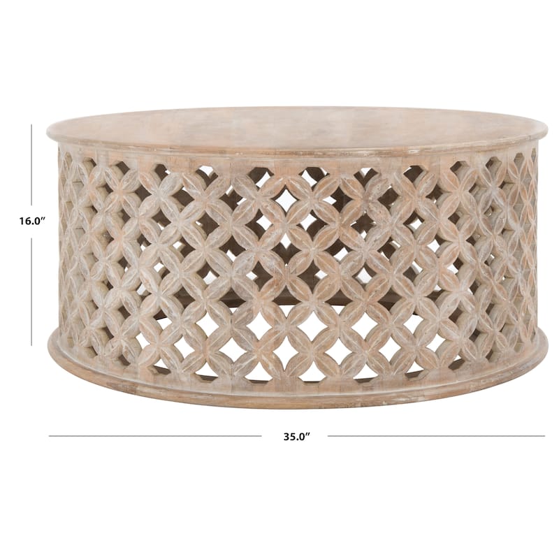 SAFAVIEH Home Collection Kaydix Round Coffee Table - 35" L x 35" D x 16" H
